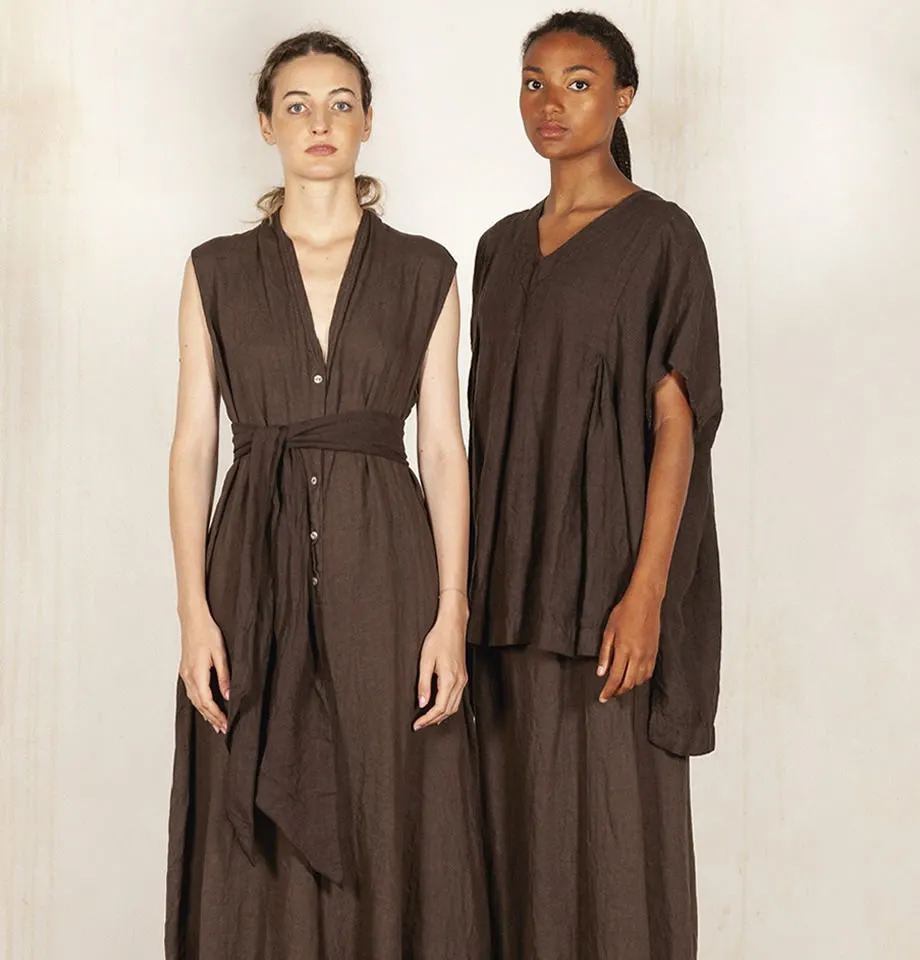Mama B Luna Linen Jumpsuit Caffe