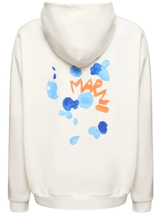 Marni   Flower print organic cotton over hoodie 