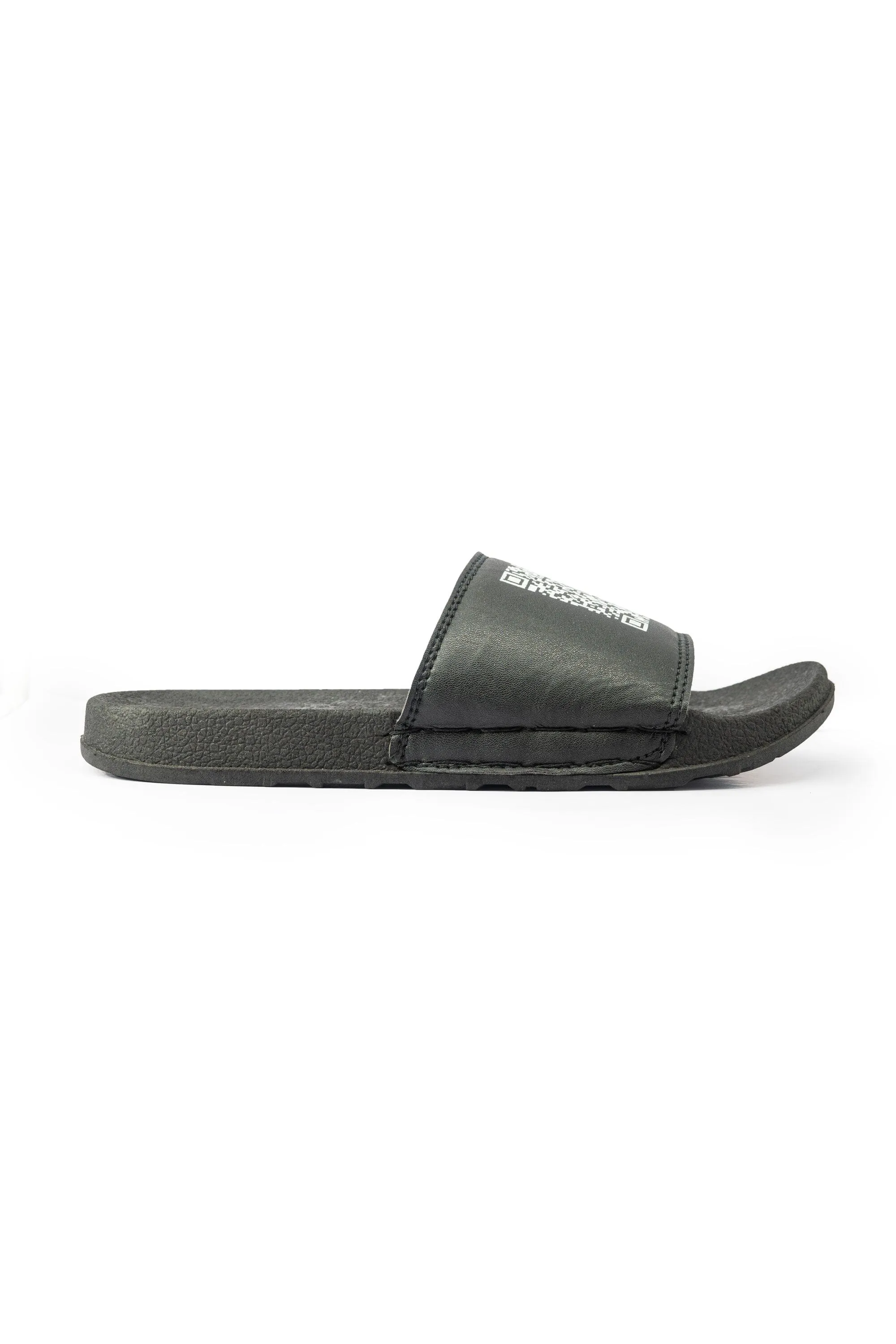 Men's Barcode Printed Classic Slides