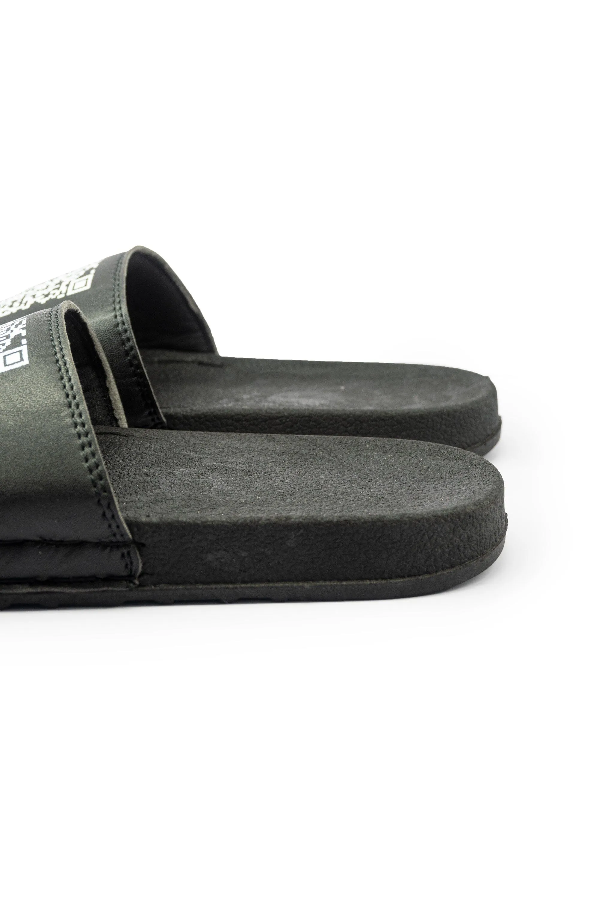 Men's Barcode Printed Classic Slides
