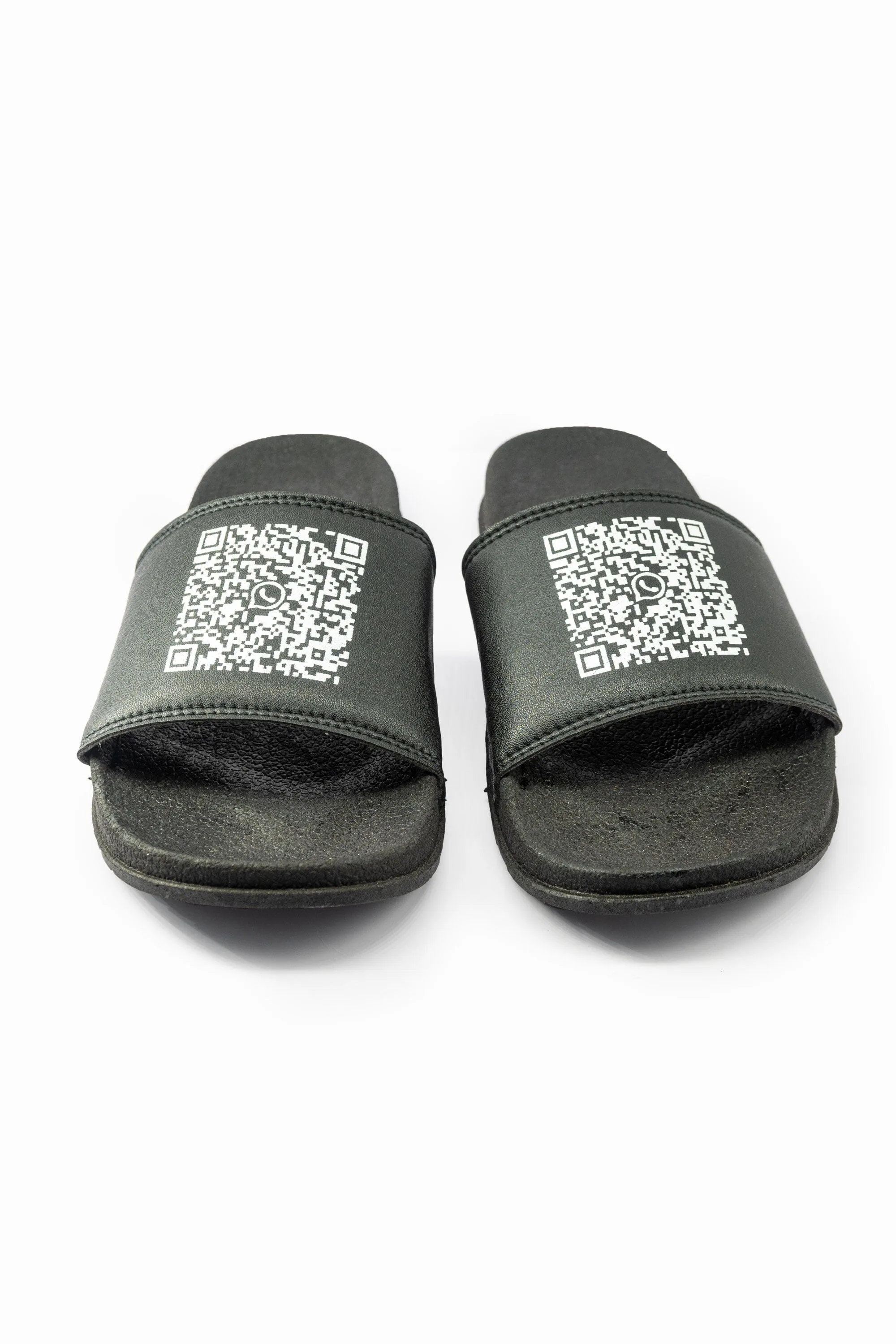 Men's Barcode Printed Classic Slides