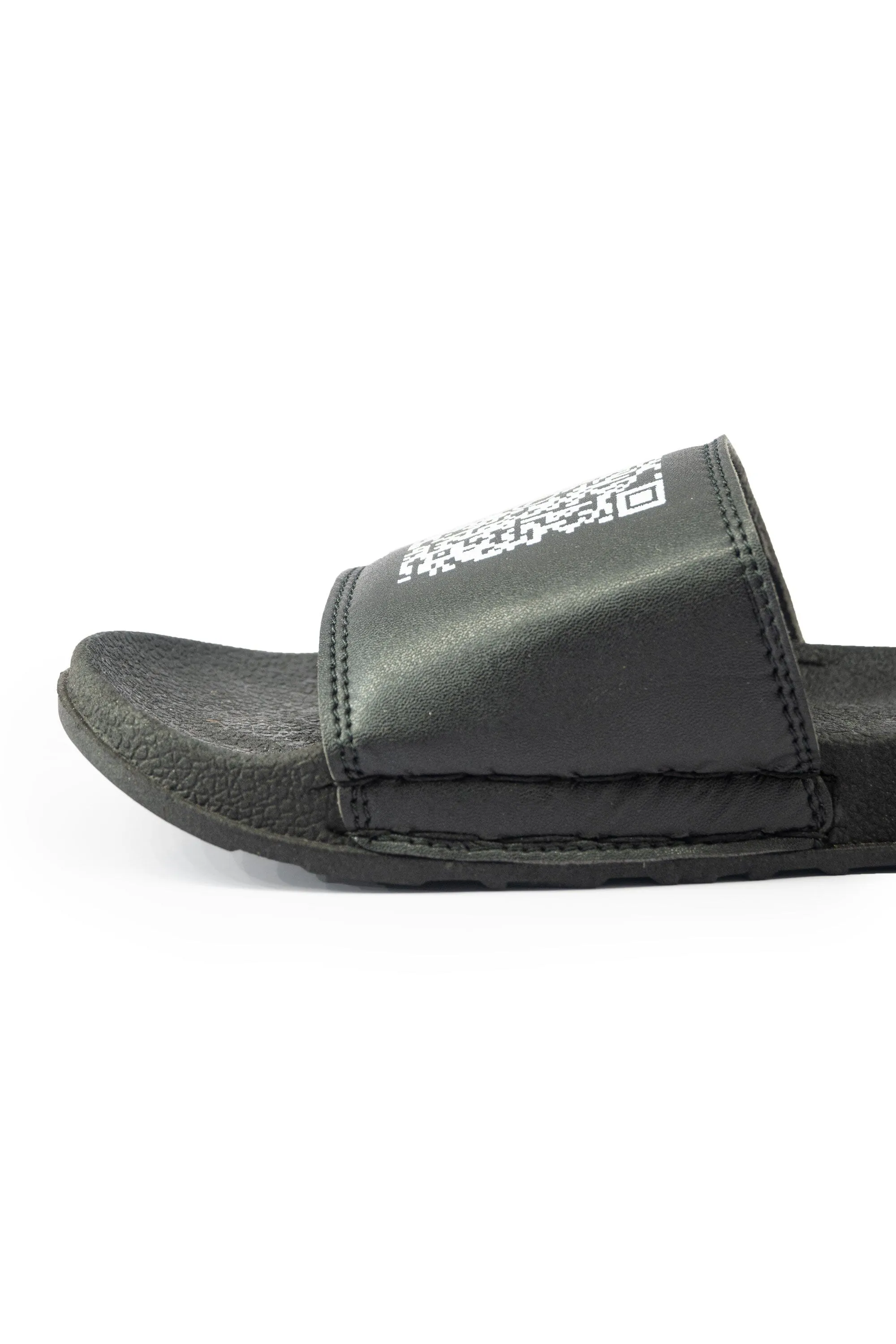 Men's Barcode Printed Classic Slides