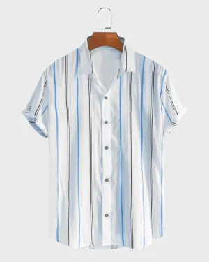 Men's Coastal Breeze Striped Short-Sleeve Shirt