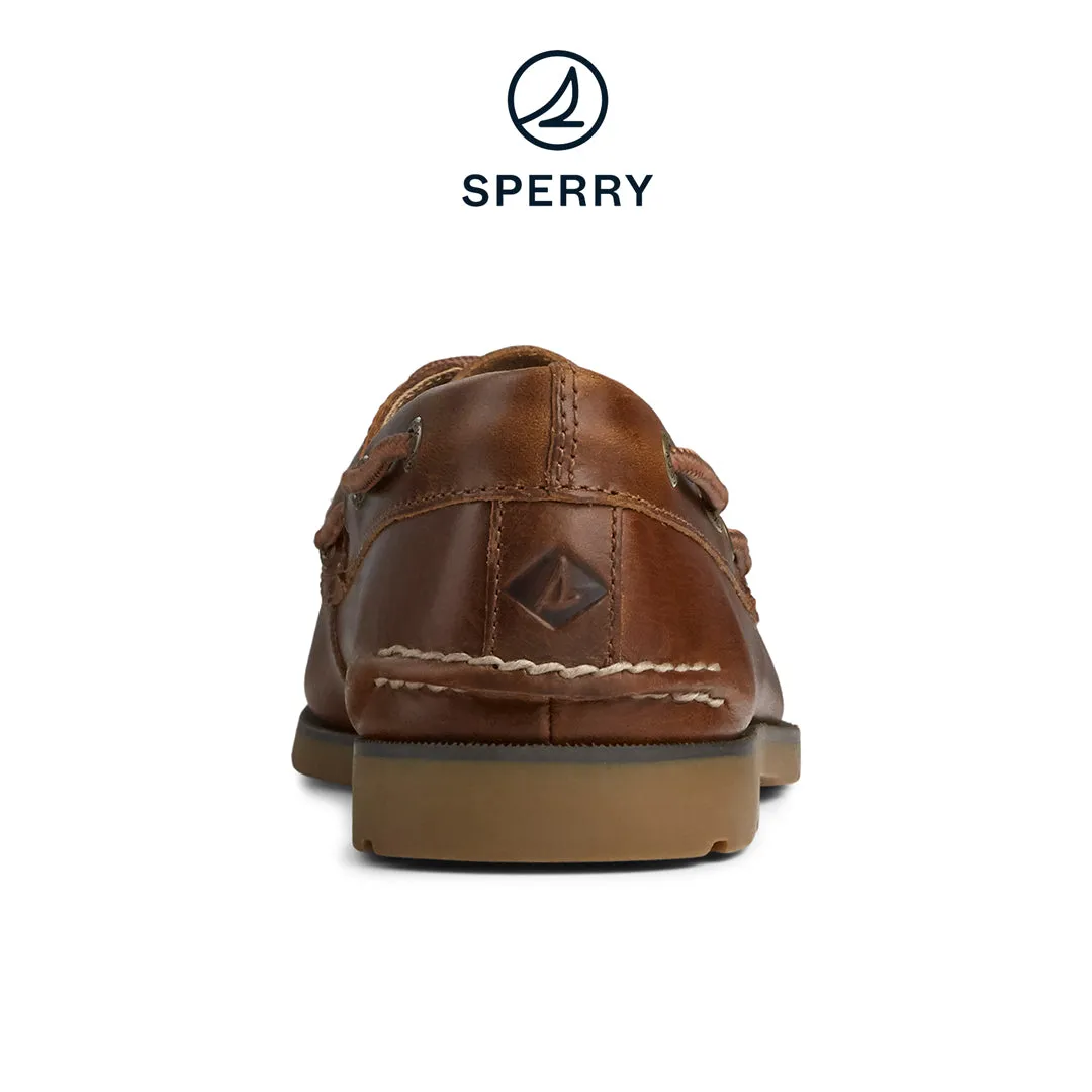 Men's Leeward Yacht Club Boat Shoes Topsider - Tan (STS18231)