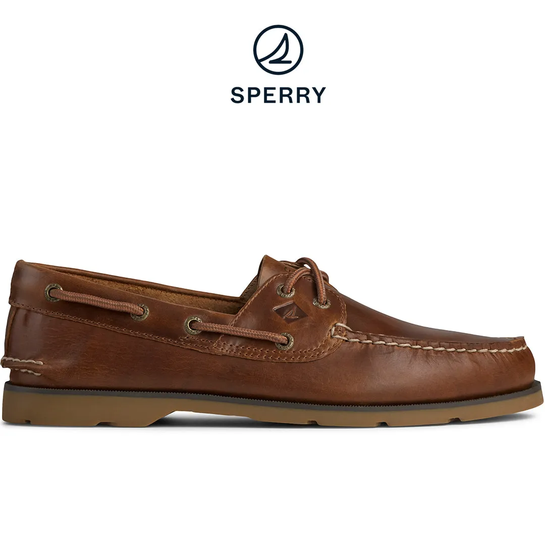 Men's Leeward Yacht Club Boat Shoes Topsider - Tan (STS18231)