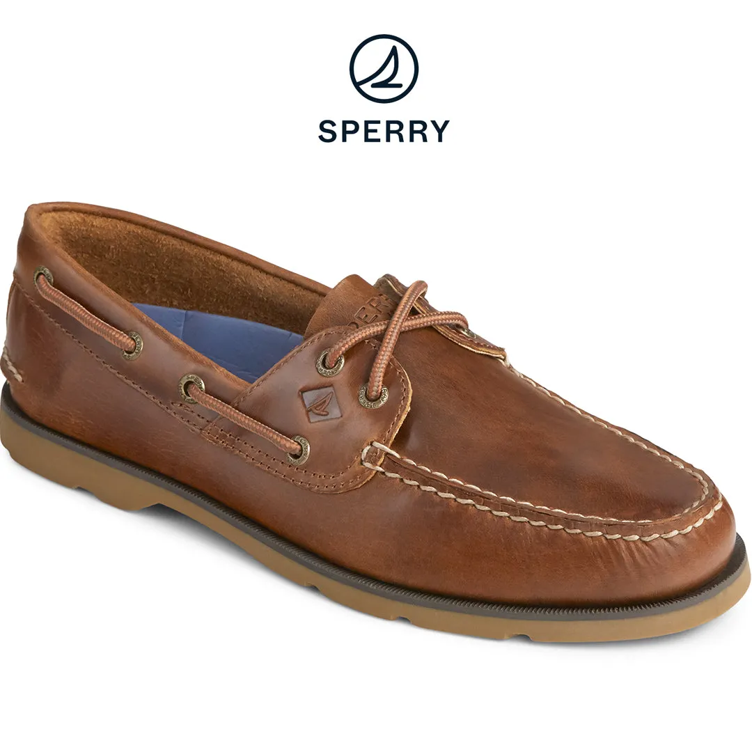Men's Leeward Yacht Club Boat Shoes Topsider - Tan (STS18231)