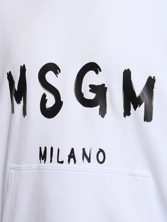 MSGM   Regular fit hooded sweatshirt 