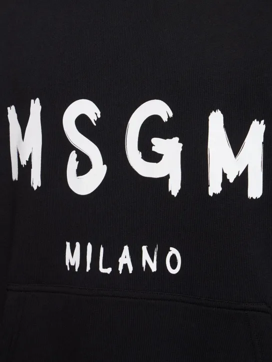 MSGM   Regular fit hooded sweatshirt 