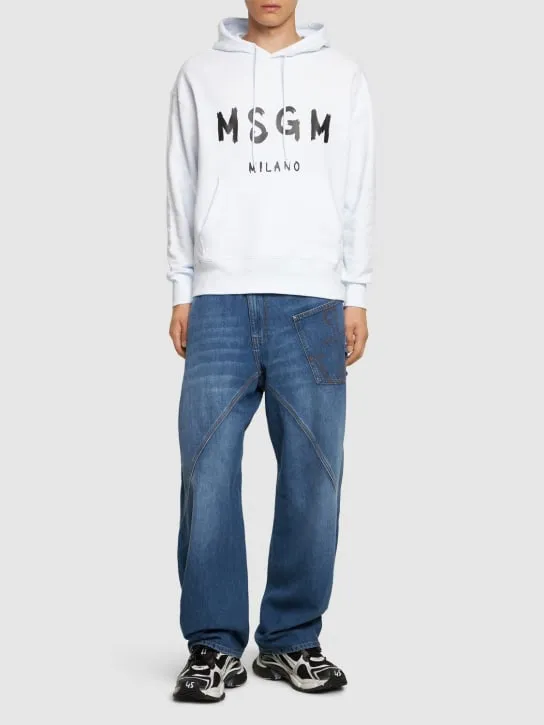 MSGM   Regular fit hooded sweatshirt 