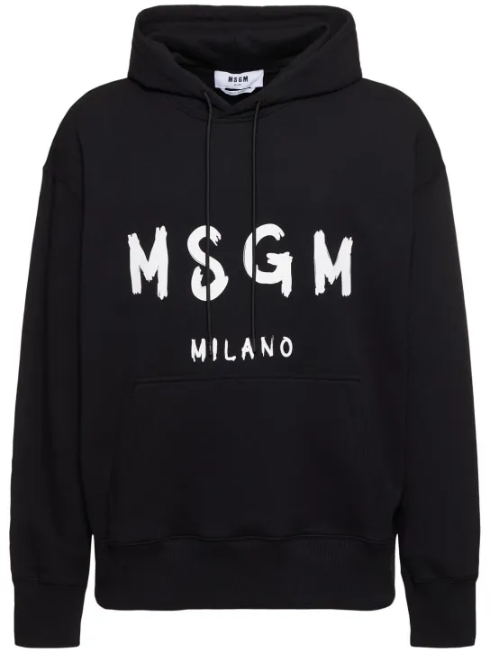 MSGM   Regular fit hooded sweatshirt 