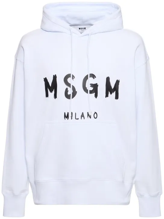 MSGM   Regular fit hooded sweatshirt 