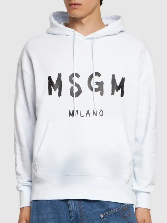 MSGM   Regular fit hooded sweatshirt 