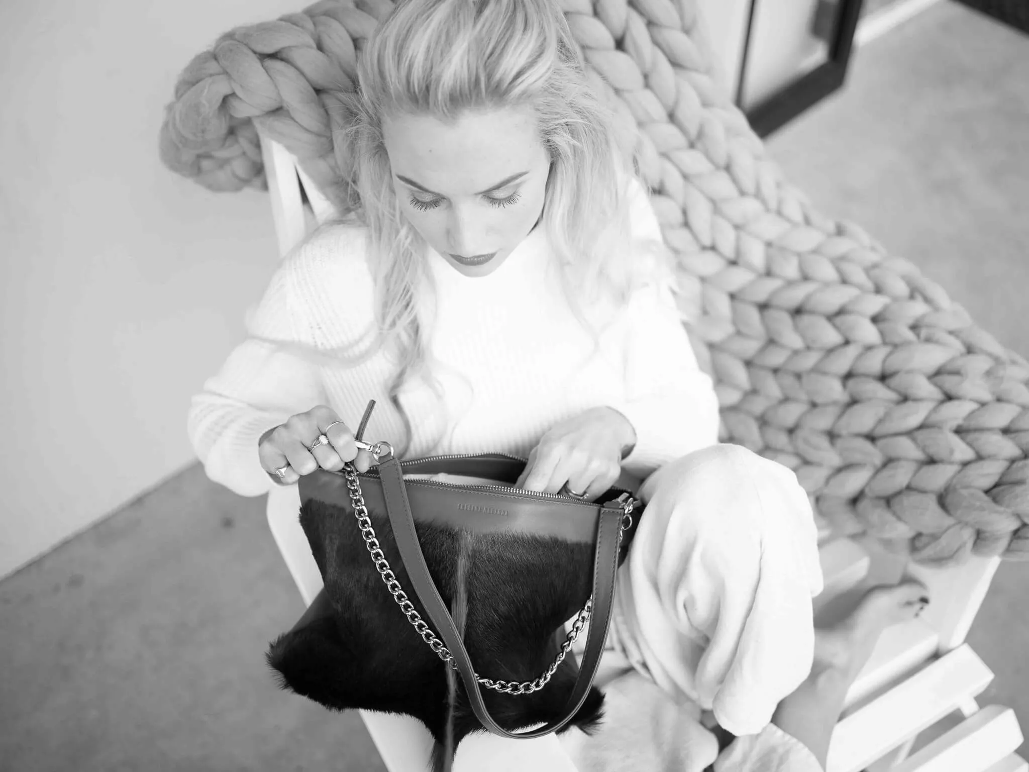 Multiway Springbok Handbag in Earth with a Fan