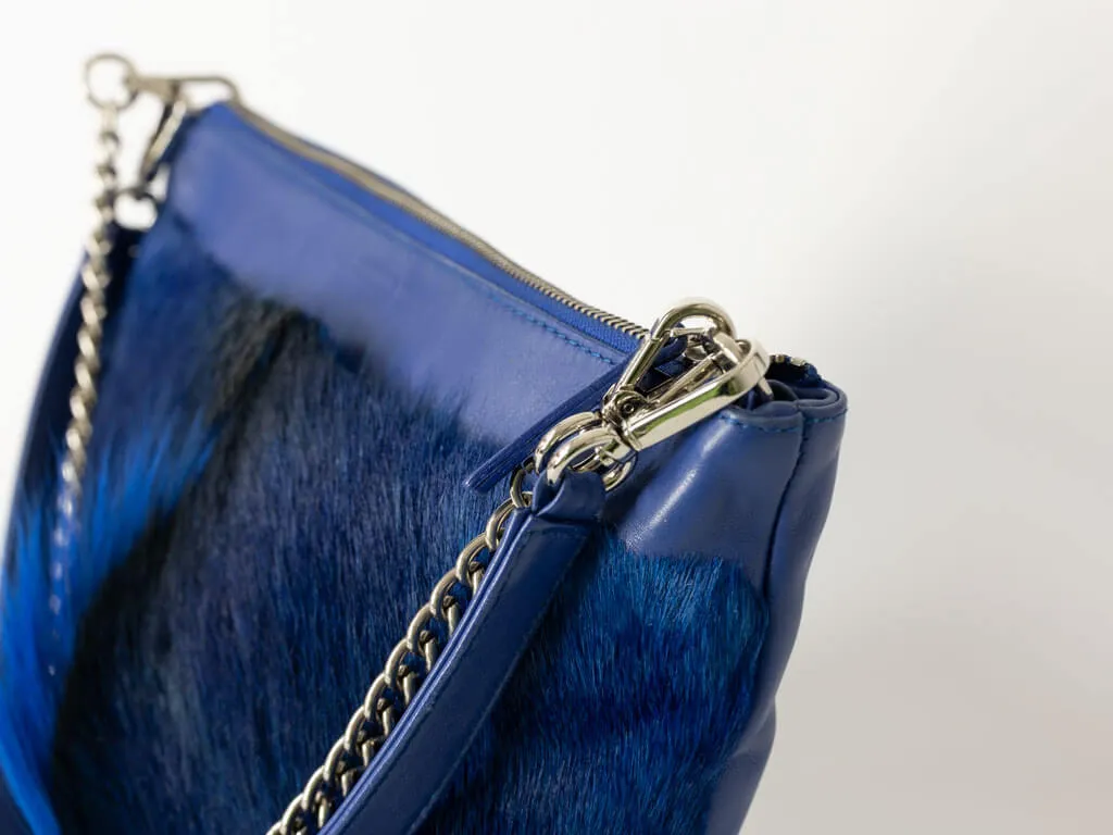 Multiway Springbok Handbag in Royal Blue with a Fan