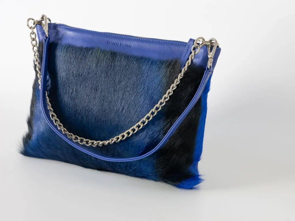 Multiway Springbok Handbag in Royal Blue with a Stripe