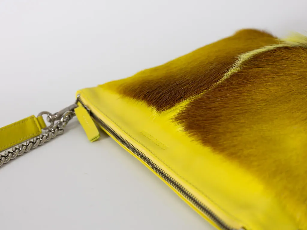 Multiway Springbok Handbag in Yellow with a Fan