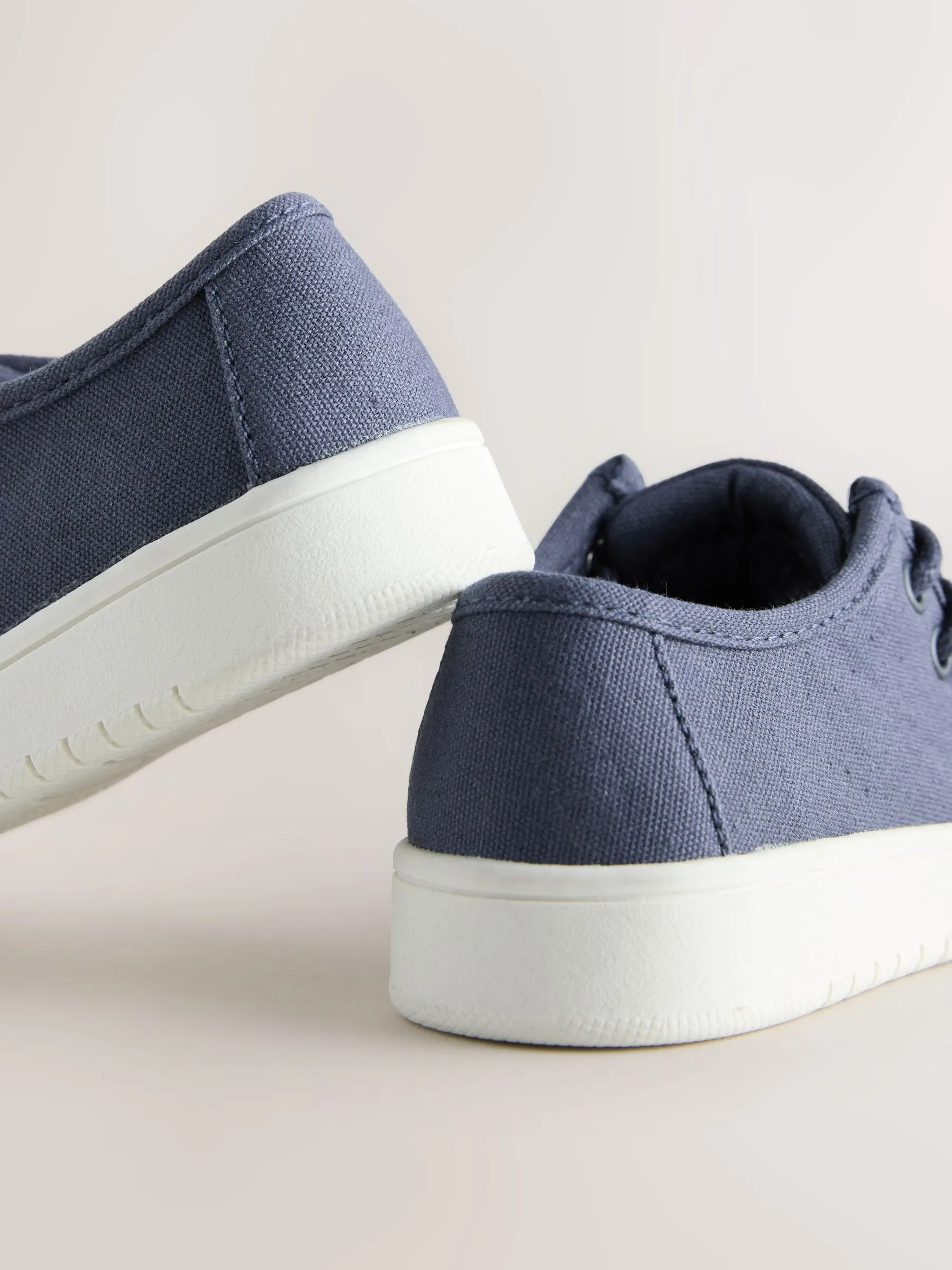 Navy Canvas Boat Shoes