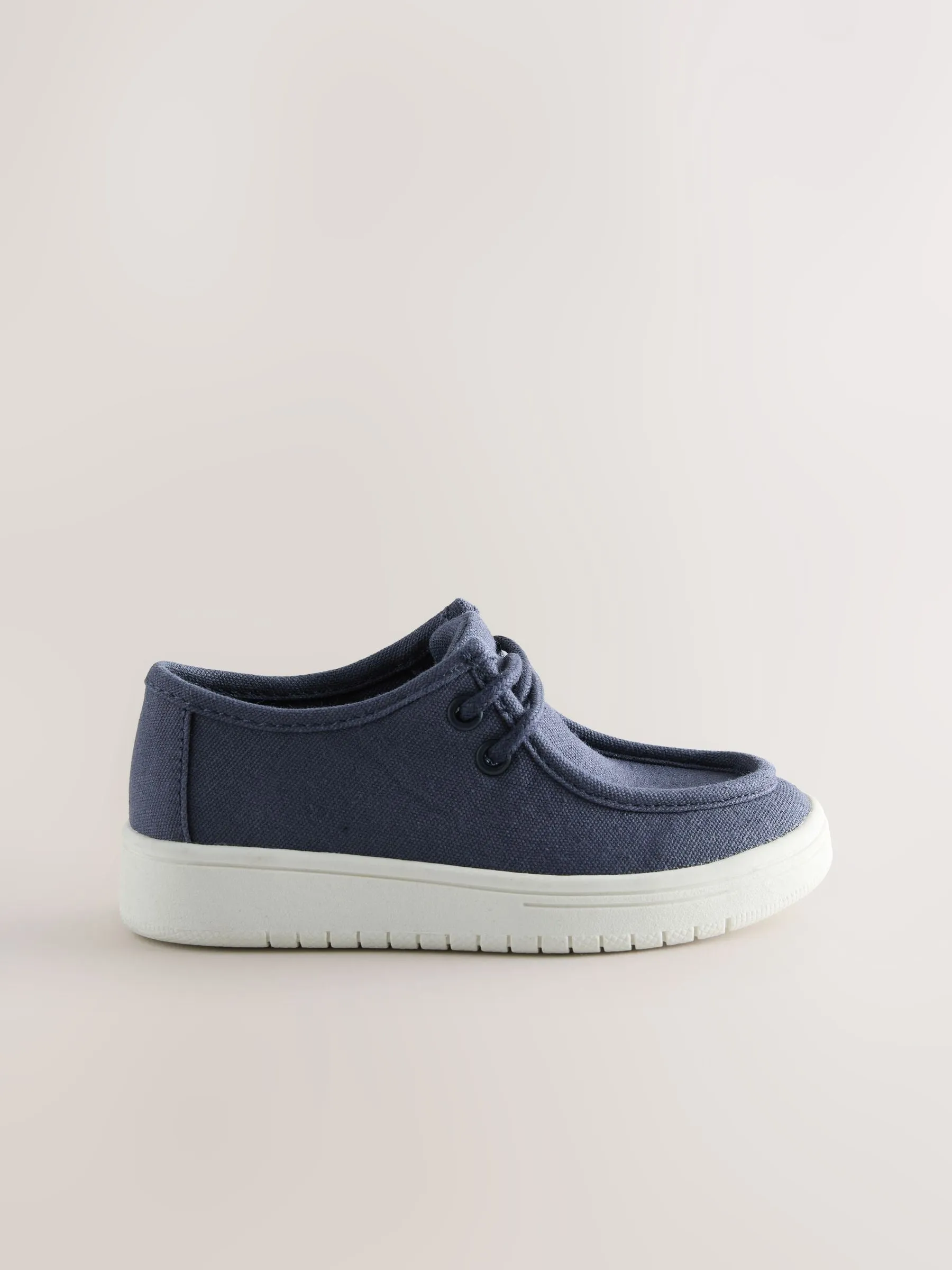 Navy Canvas Boat Shoes