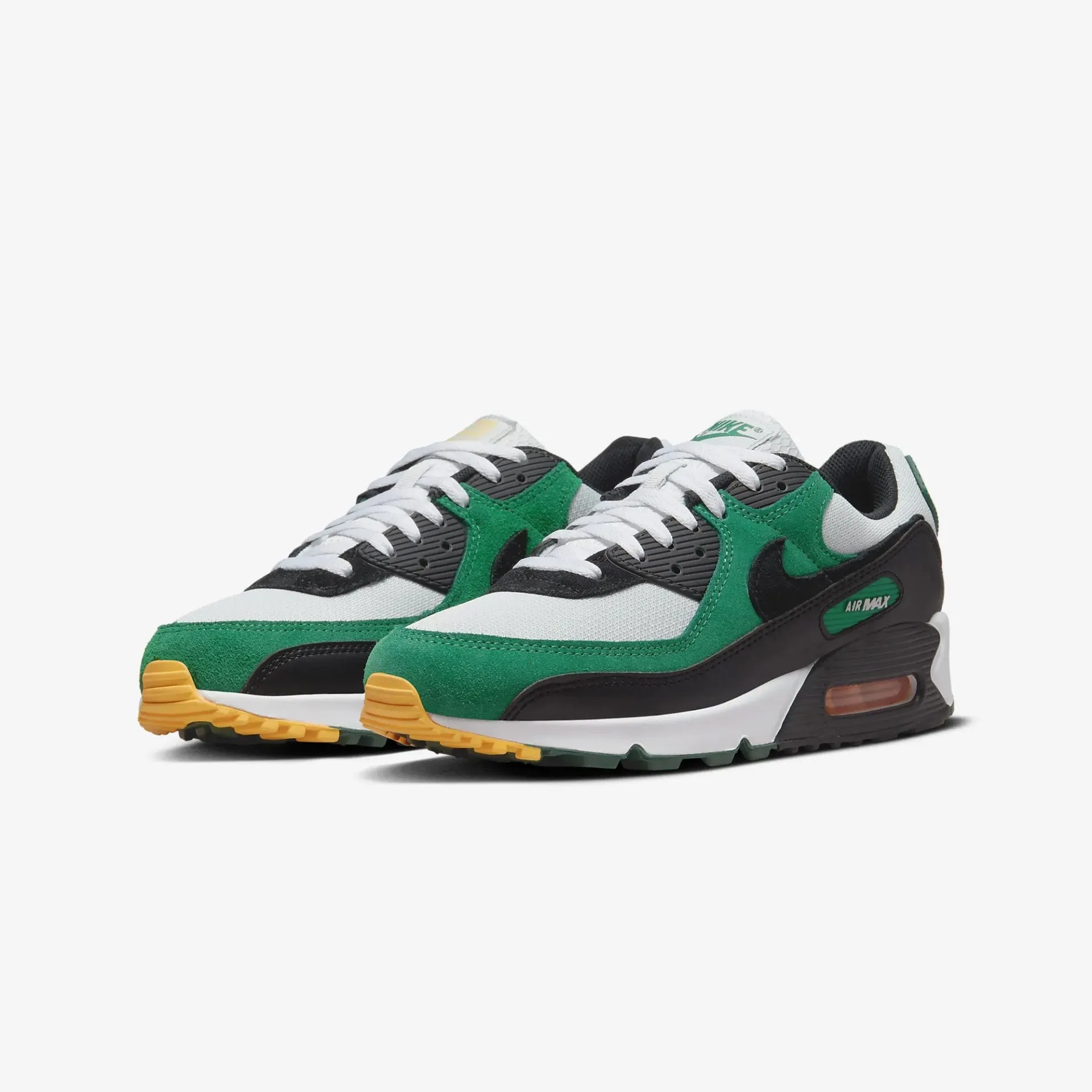 Nike | AIR MAX 90  { PURE PLATINUM /GORGE GREEN