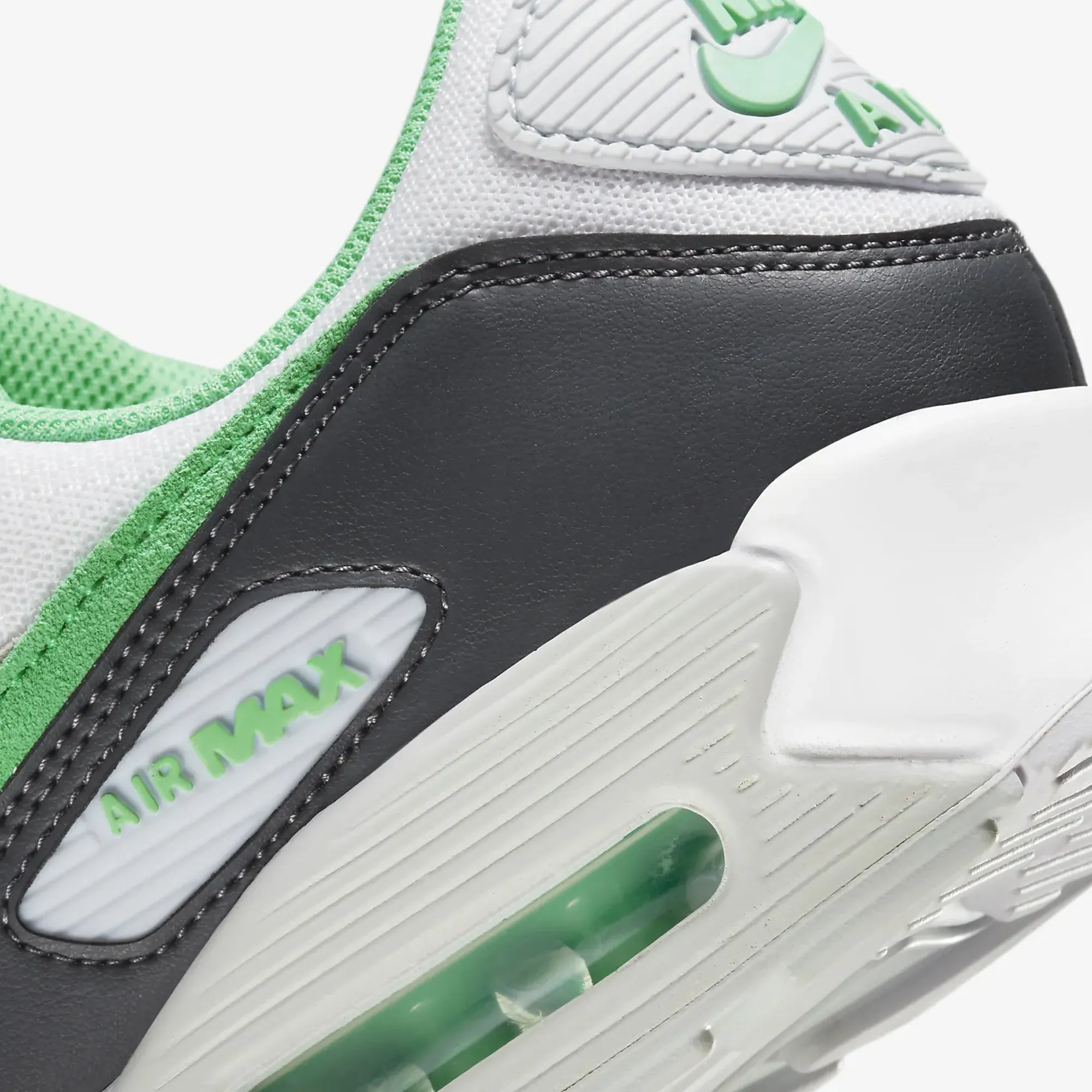 Nike | AIR MAX 90  { WHITE/SPRING GREEN-ANTHRACITE