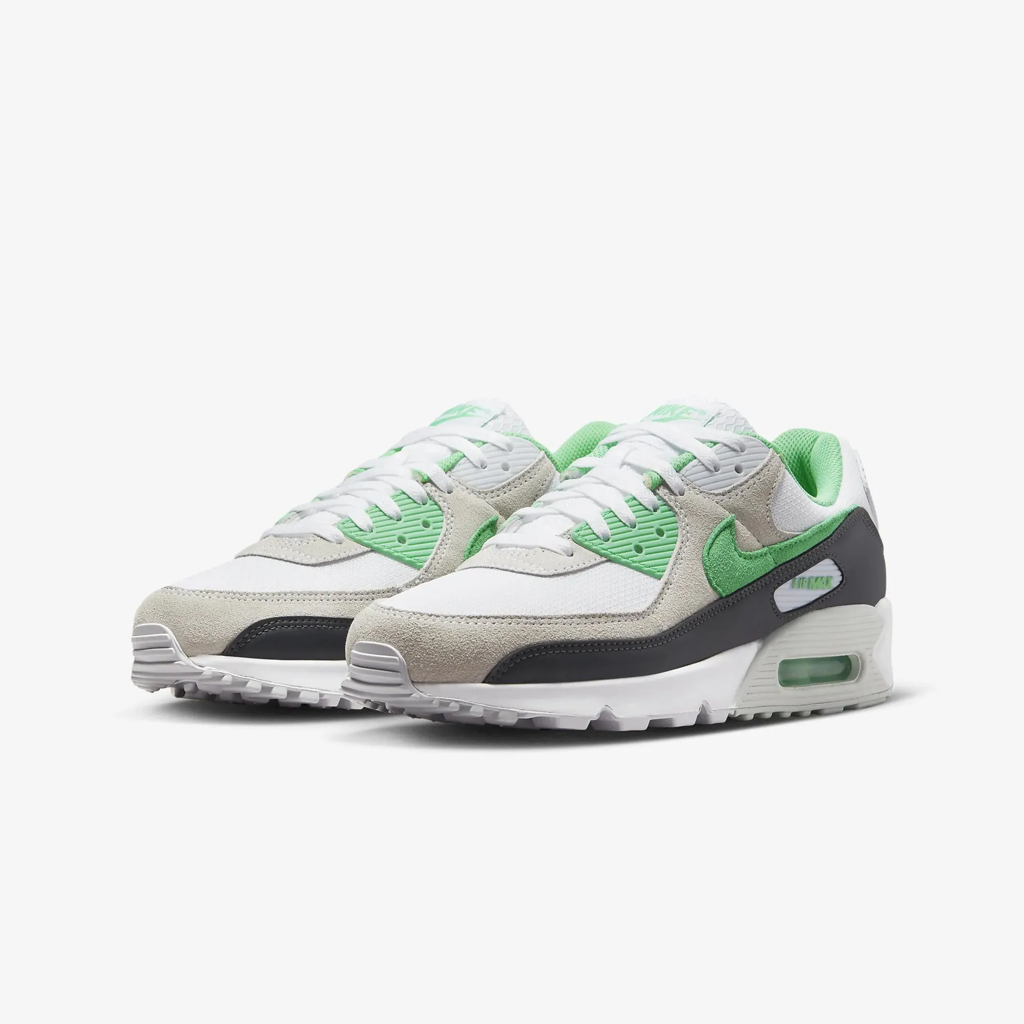 Nike | AIR MAX 90  { WHITE/SPRING GREEN-ANTHRACITE