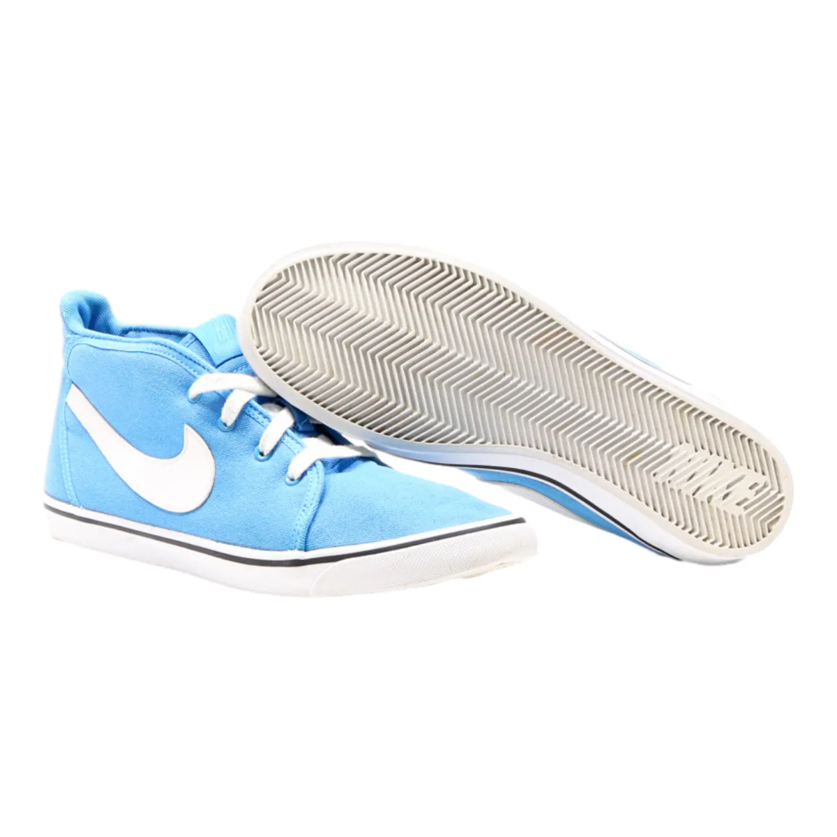 NIKE High Top Trainers Blue Canvas Womens UK 5