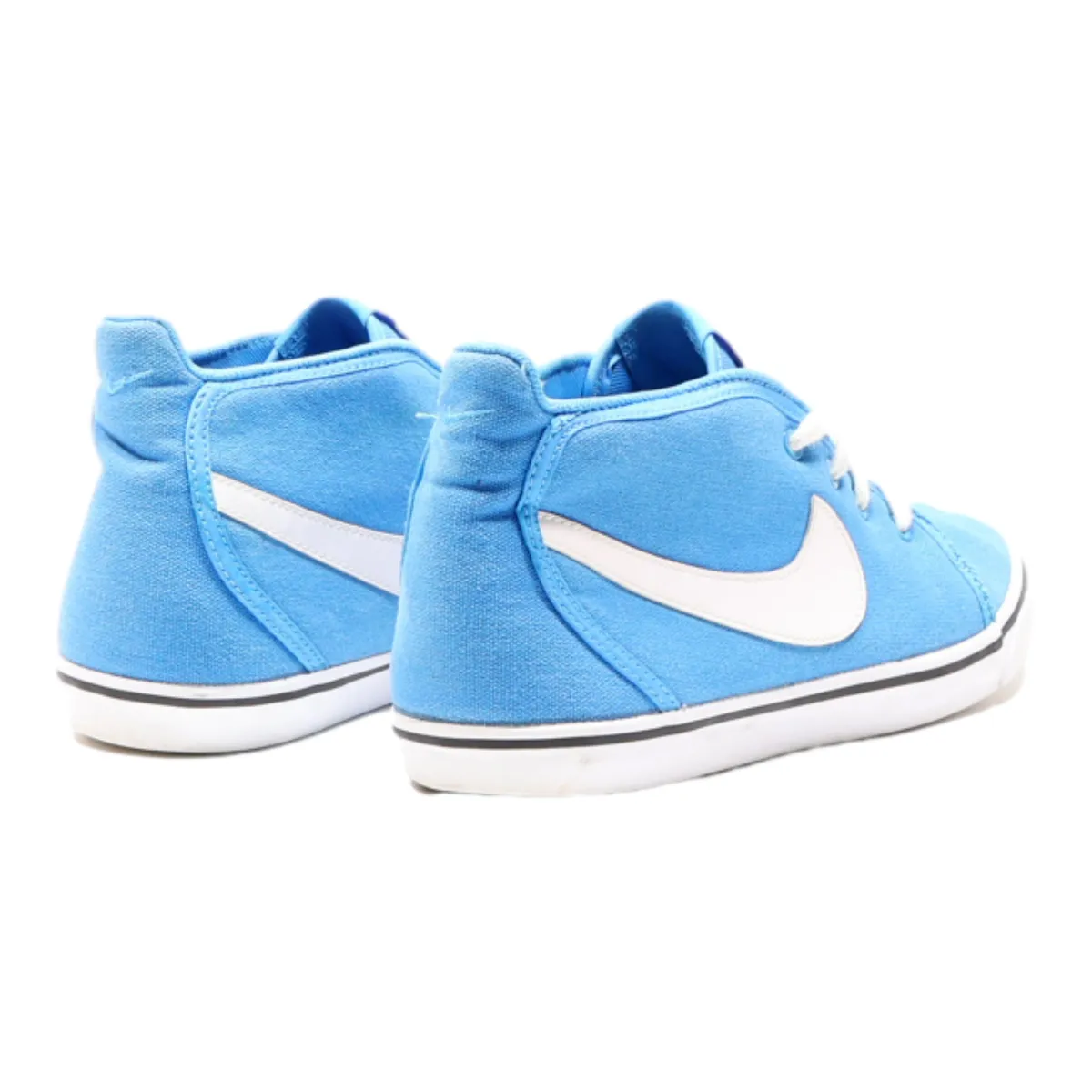 NIKE High Top Trainers Blue Canvas Womens UK 5