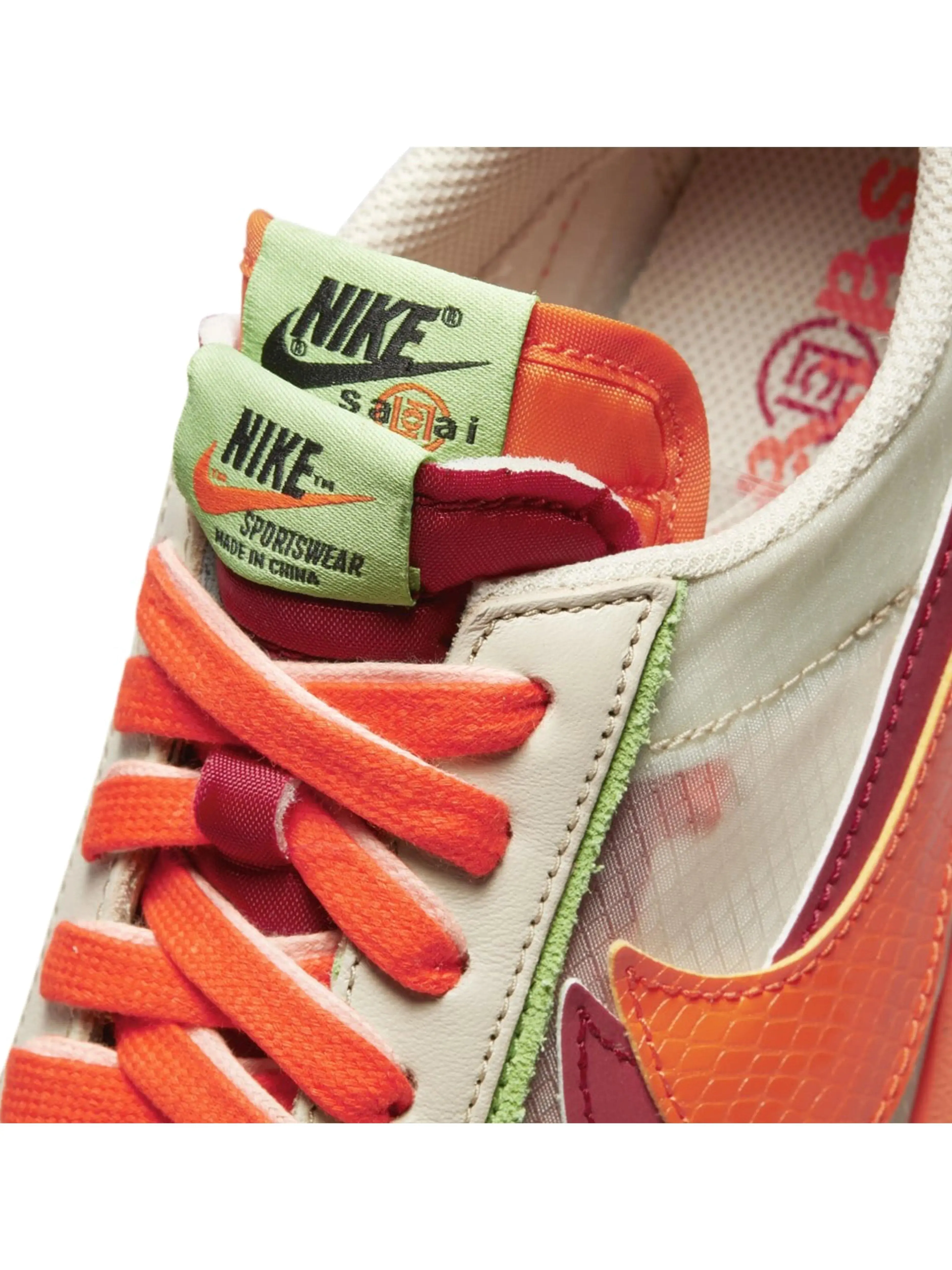 Nike LD Waffle sacai CLOT Kiss of Death Net Orange Blaze