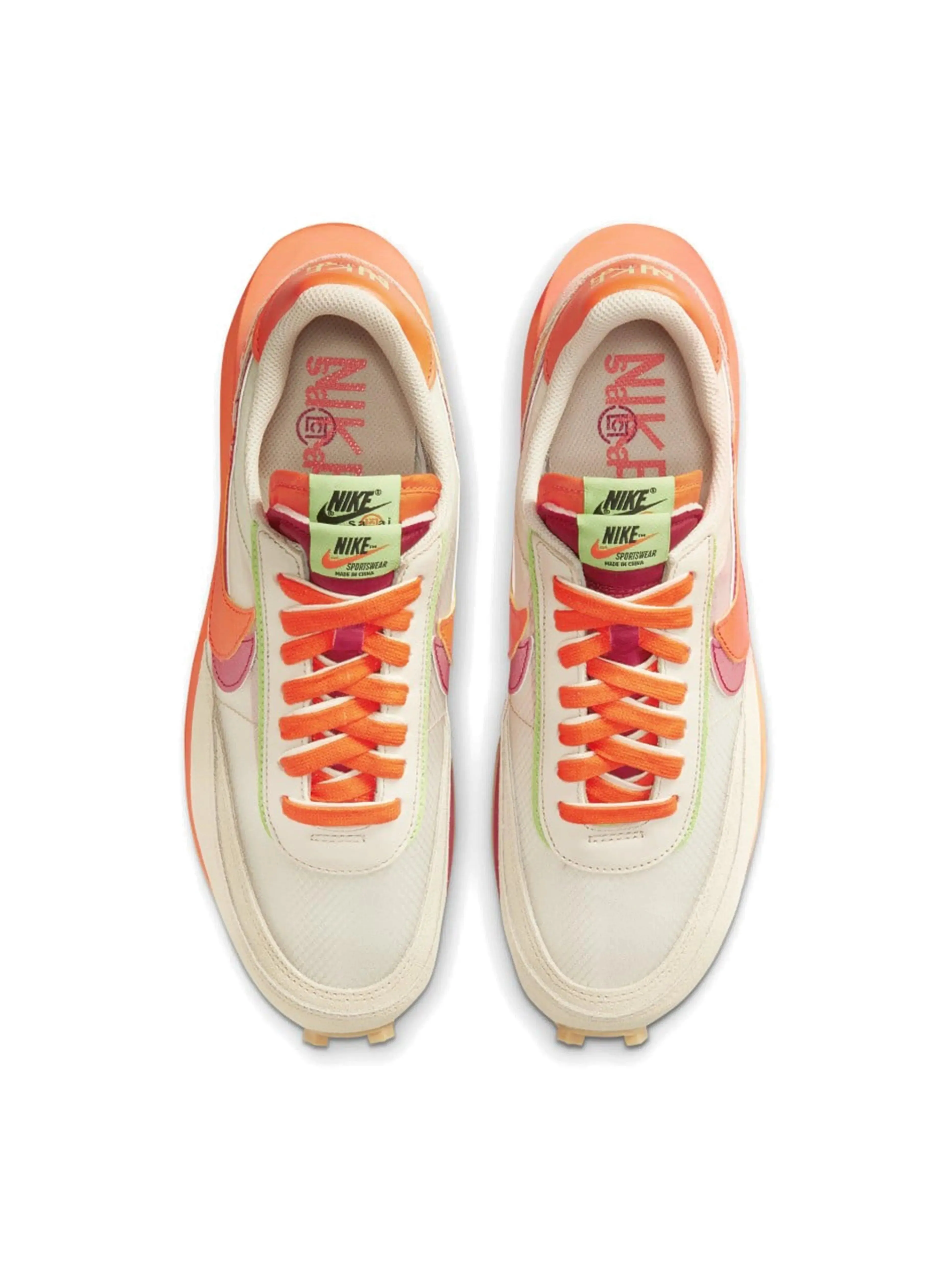 Nike LD Waffle sacai CLOT Kiss of Death Net Orange Blaze