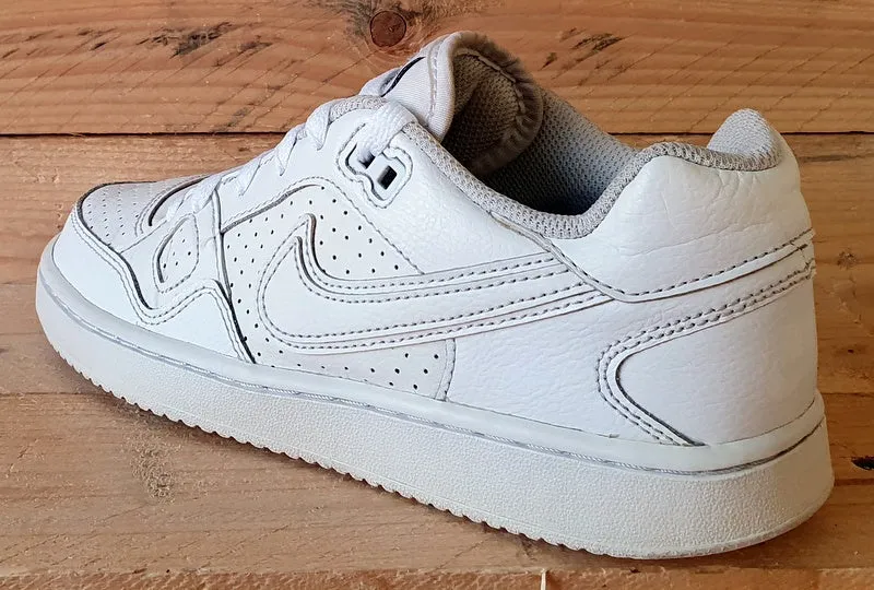 Nike Son Of Force Low Leather Trainers UK4/US4.5Y/EU36.5 615153-109 Triple White