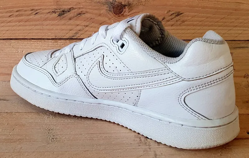 Nike Son Of Force Low Leather Trainers UK4/US4.5Y/EU36.5 615153-109 Triple White