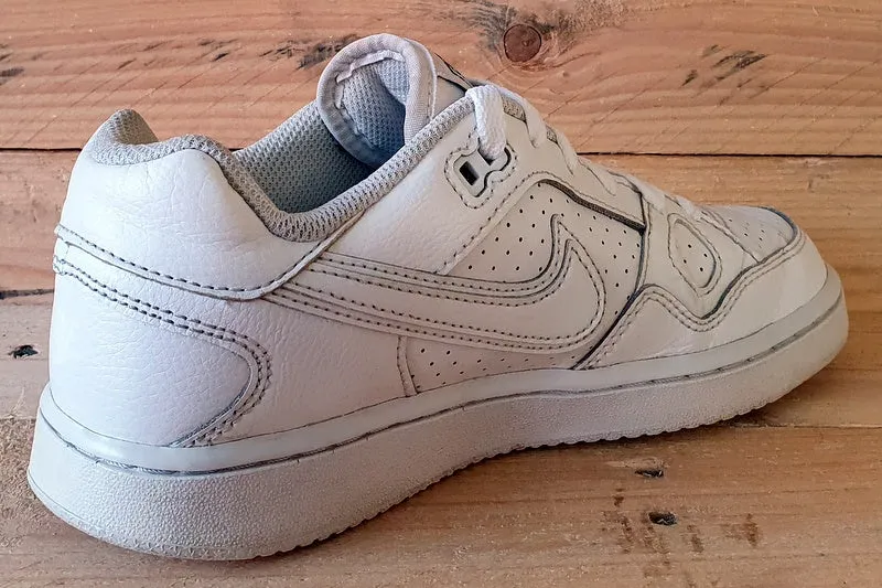 Nike Son Of Force Low Leather Trainers UK4/US4.5Y/EU36.5 615153-109 Triple White