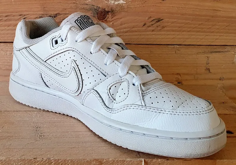Nike Son Of Force Low Leather Trainers UK4/US4.5Y/EU36.5 615153-109 Triple White