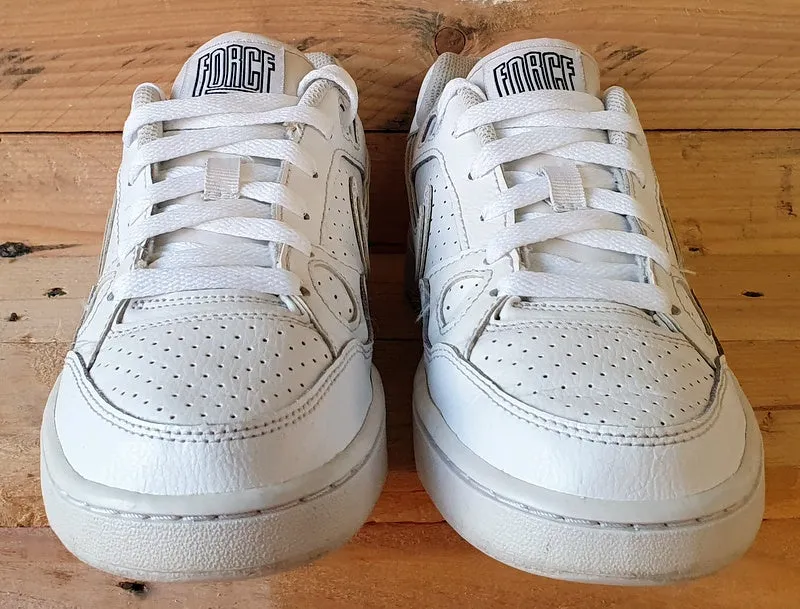Nike Son Of Force Low Leather Trainers UK4/US4.5Y/EU36.5 615153-109 Triple White