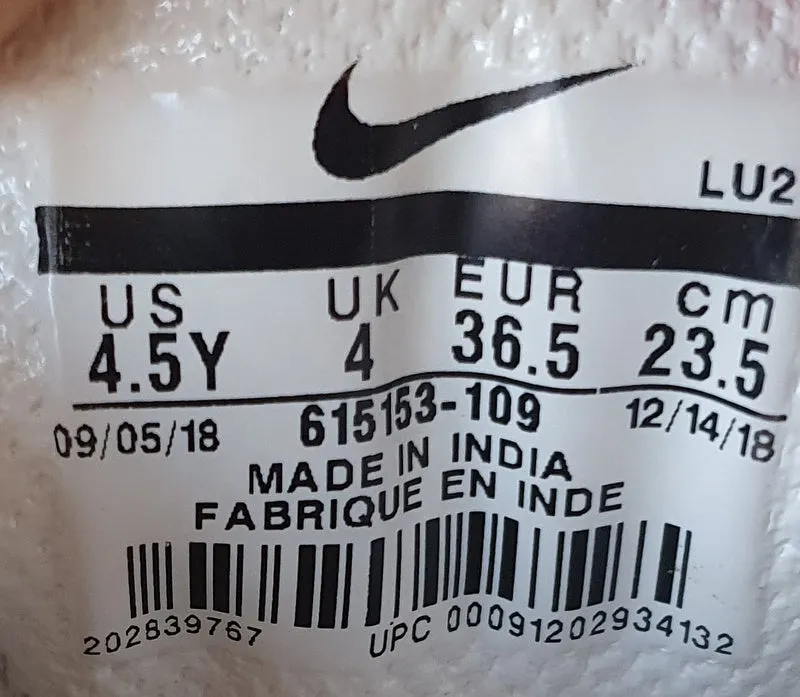 Nike Son Of Force Low Leather Trainers UK4/US4.5Y/EU36.5 615153-109 Triple White
