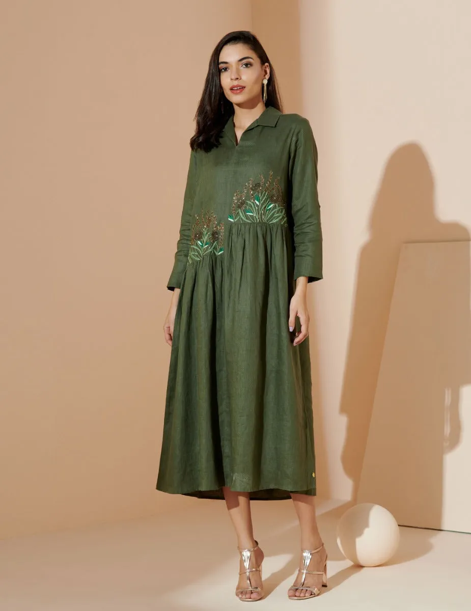 Olive Adah Gathered Dress