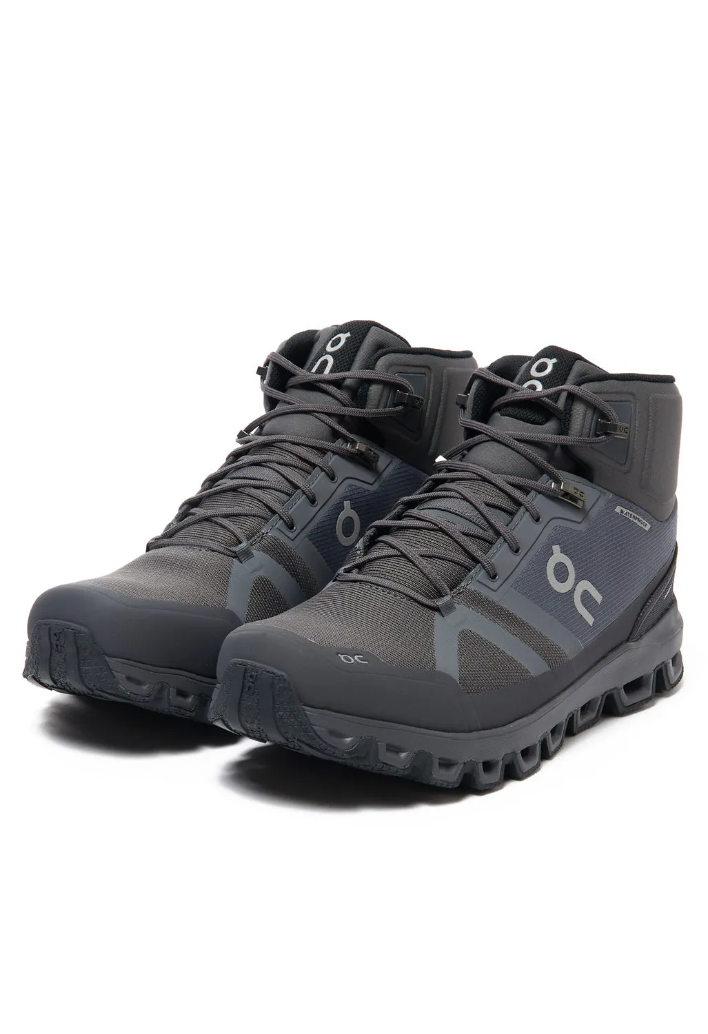 On Cloudrock Men's Waterproof Boots - Rock/Eclipse