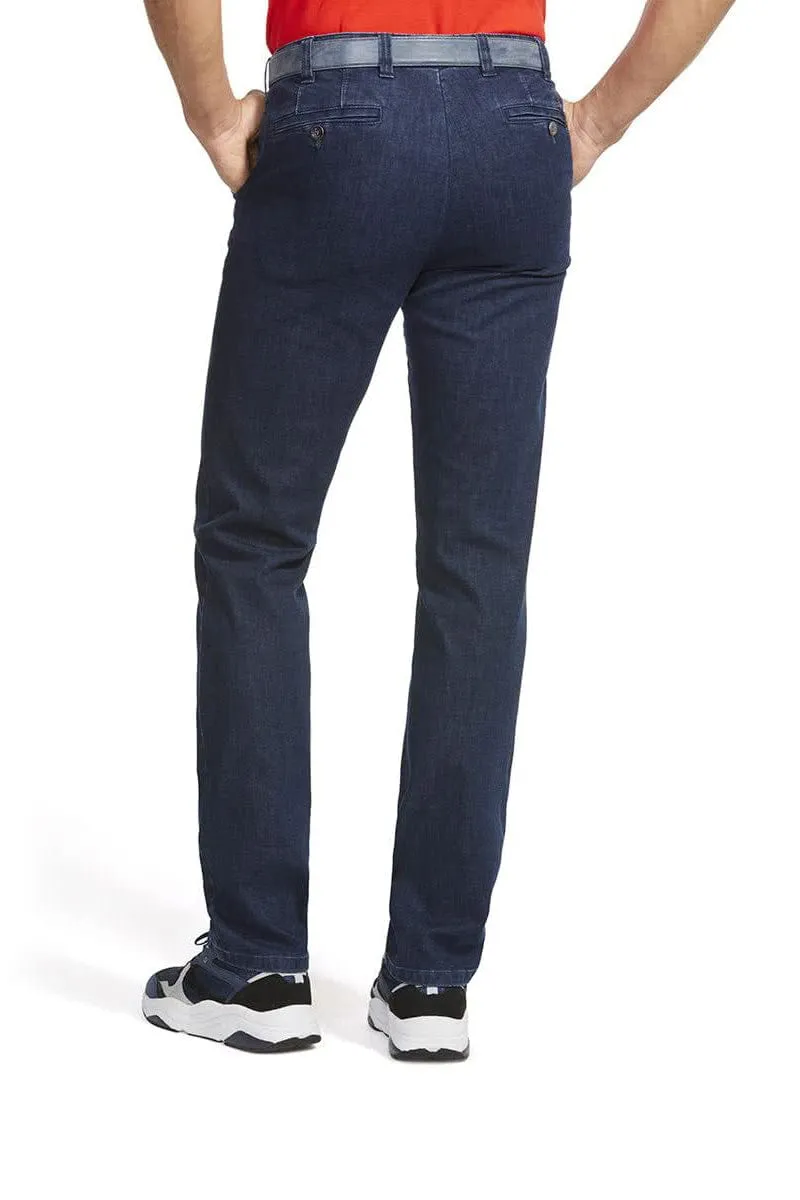 Oslo Coolmax Stretch Waist Denim Trousers - Dark Stone