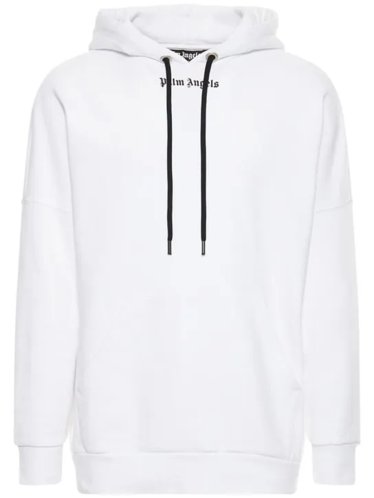 Palm Angels   Logo print cotton jersey hoodie 