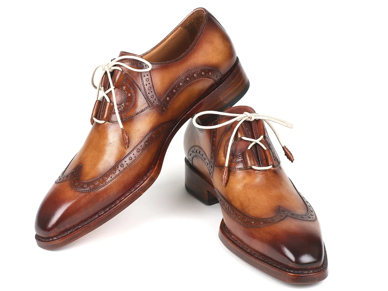 Paul Parkman Goodyear Welted Ghillie Lacing Wingtip Brogues