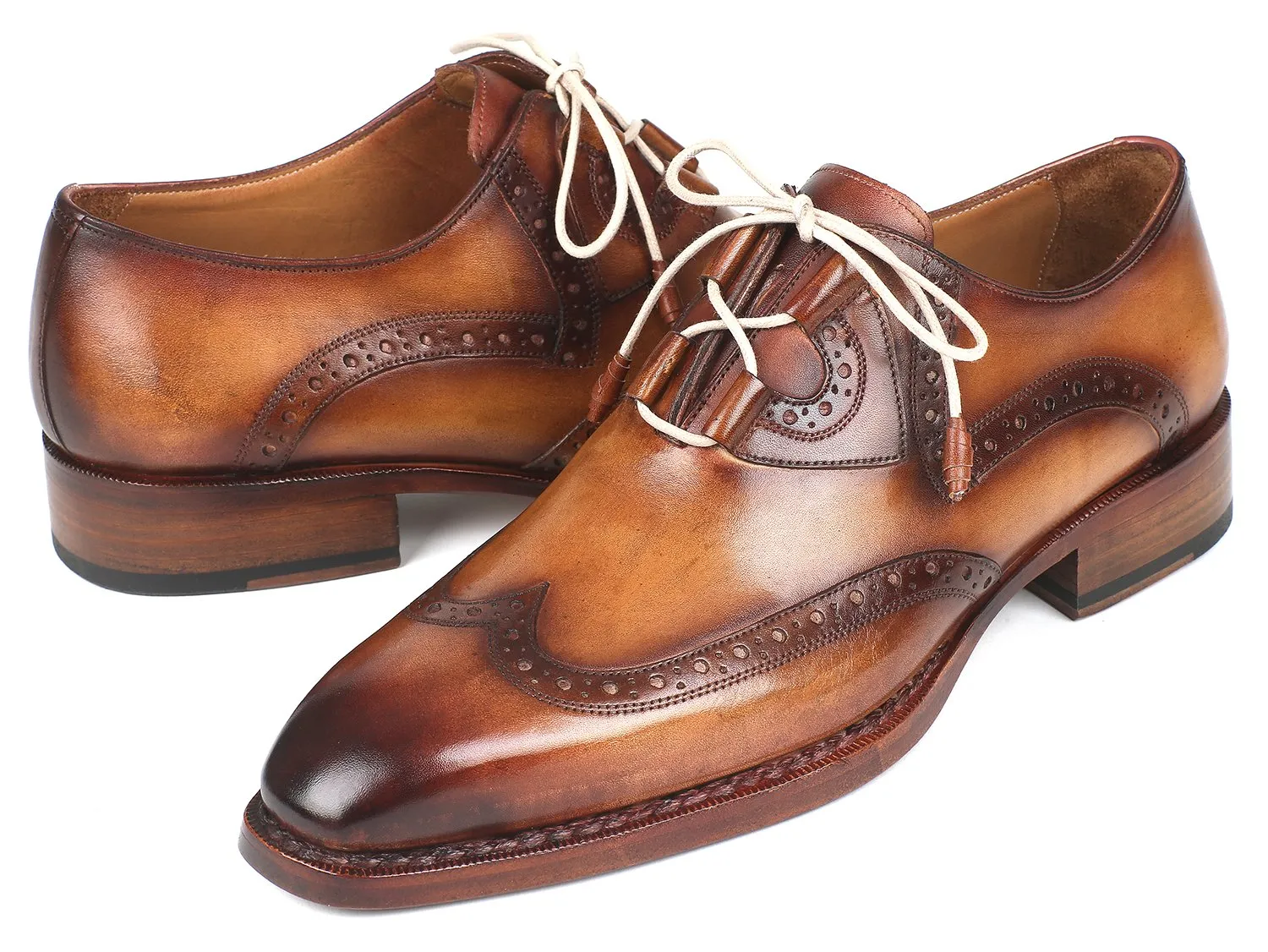Paul Parkman Goodyear Welted Ghillie Lacing Wingtip Brogues