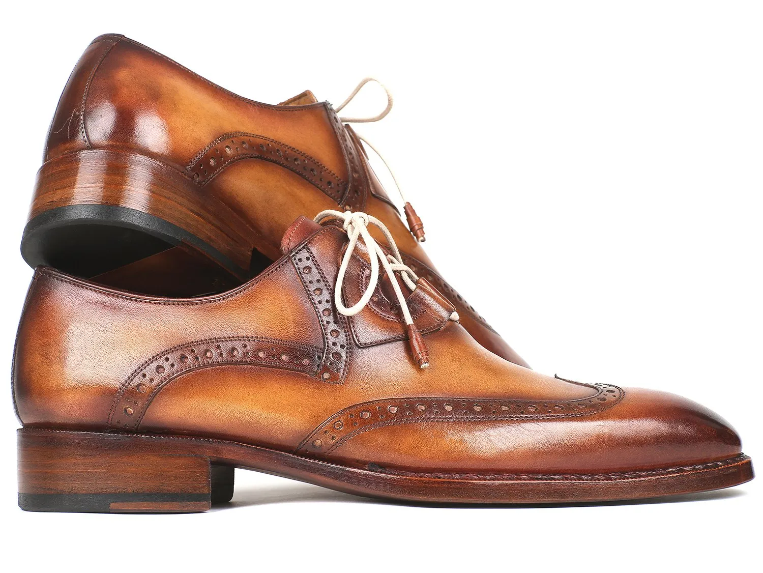 Paul Parkman Goodyear Welted Ghillie Lacing Wingtip Brogues