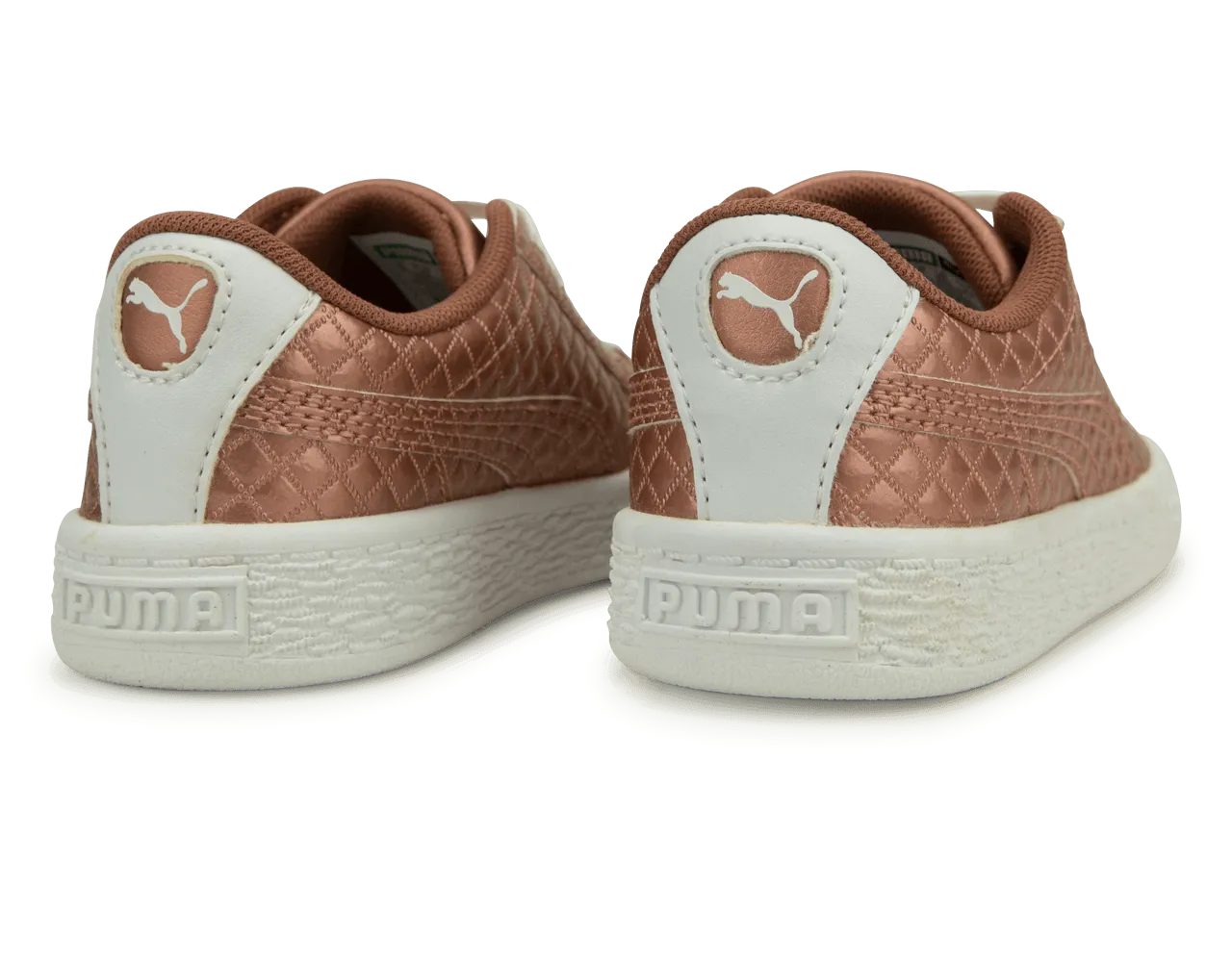 PUMA Kids Basket Met Emboss Rose/White