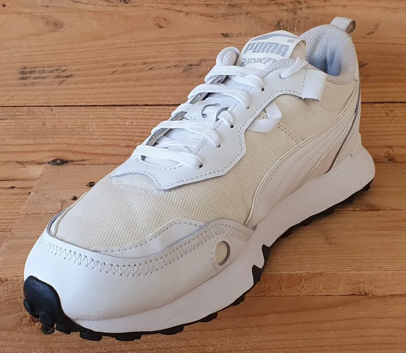Puma Rider FV Low Leather/Textile Trainers UK11/US12/EU46 387172-02 White
