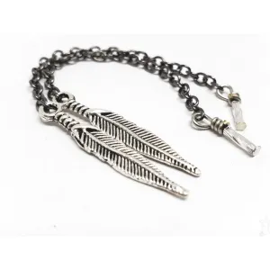 Silver Feather Dangles for ECJ Mag Tunnels, Without Tunnels