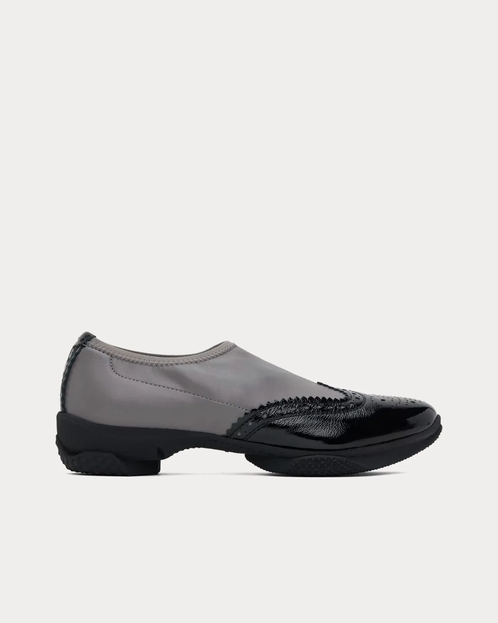 Sonia Brogues Smoke / Pitch Black Slip Ons