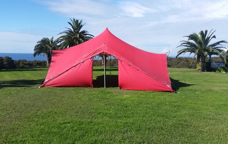 Stretch tent removable side walls