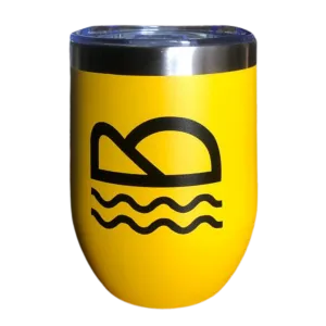 Sunburst Yellow Stainless Steel Beach Cup