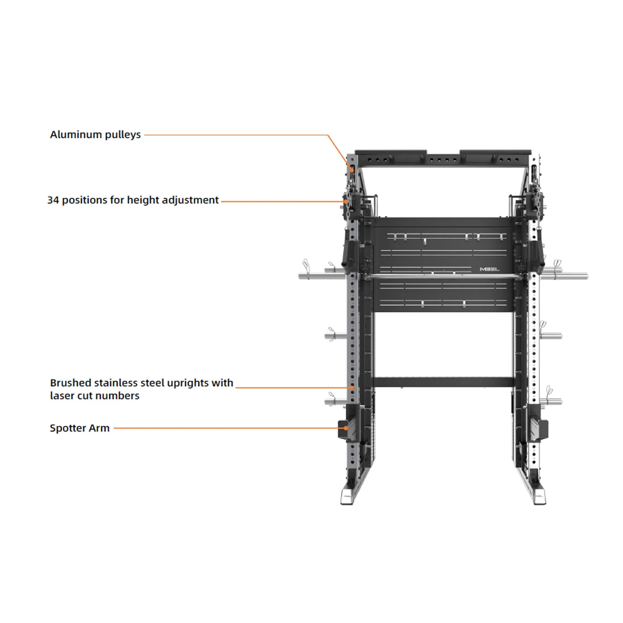 TITANIUM USA GM70 FUNCTIONAL SMITH MACHINE WITH WEIGHT STACKS