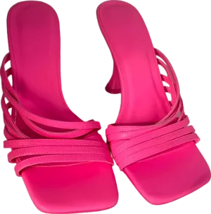 Truffle Collection Pink Strappy Heeled Sandals UK 6